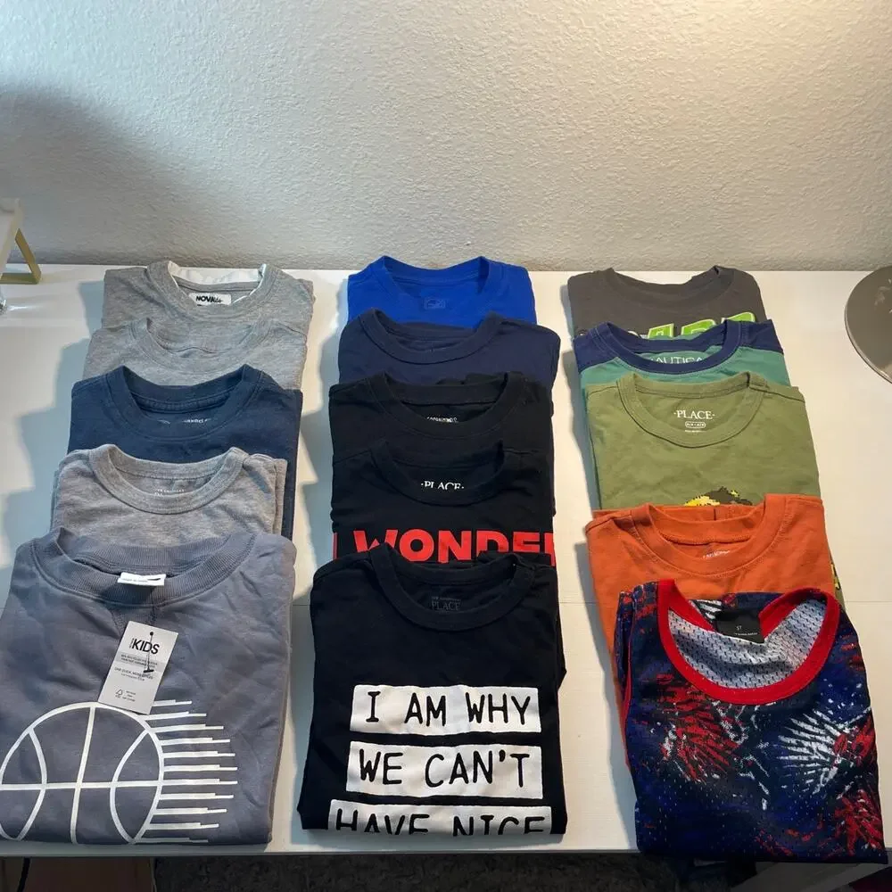 Huge Boys T-Shirts Lot 15 Pcs Size 4 5 4T 5T Summer Mixed Bundle